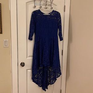 Blue High-Low Dress